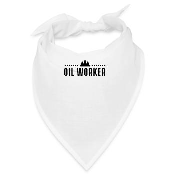 Ölarbeiter Offshore Bohrplattform Ölbohrinsel - Bandana - Weiß - Vorne