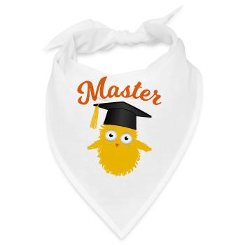 Master Küken Lustig Studium Abschluss Geschenk - Bandana - Weiß - Vorne