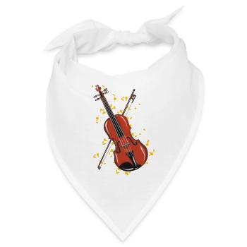 Geige - Bandana - Weiß - Vorne