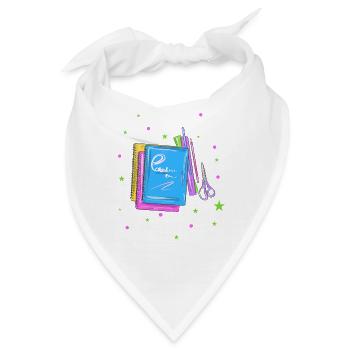 Schule Schulhefte Stifte - Bandana - Weiß - Vorne