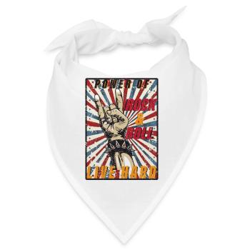 Rock and Roll - Bandana - Weiß - Vorne