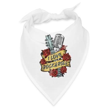 Rock and Roll - Bandana - Weiß - Vorne