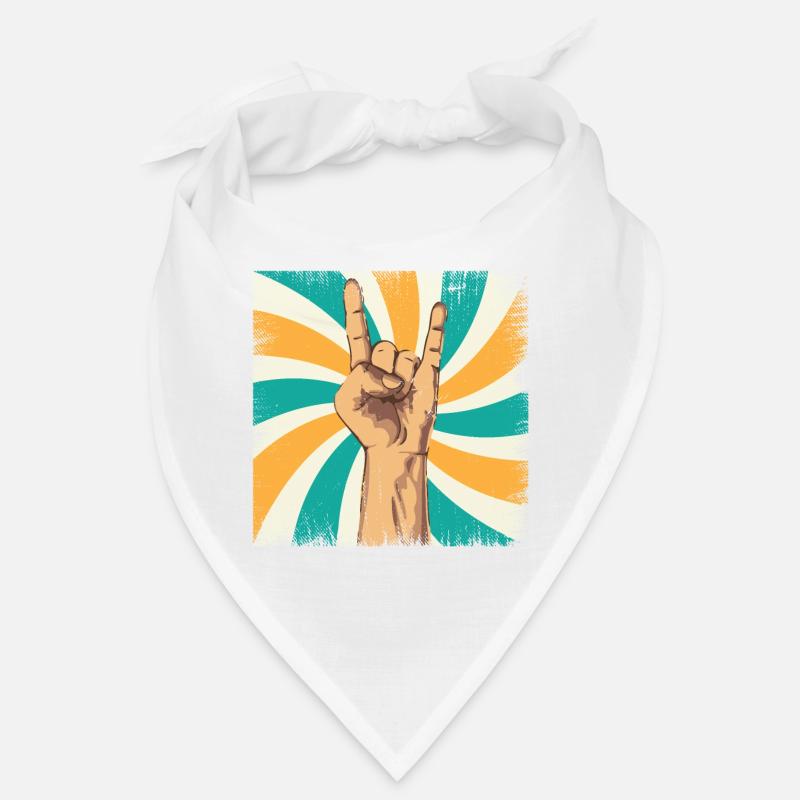 Rock and roll - Bandana - blanc