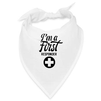 Ich bin ein Ersthelfer First Responder Notfall - Bandana - Weiß - Vorne