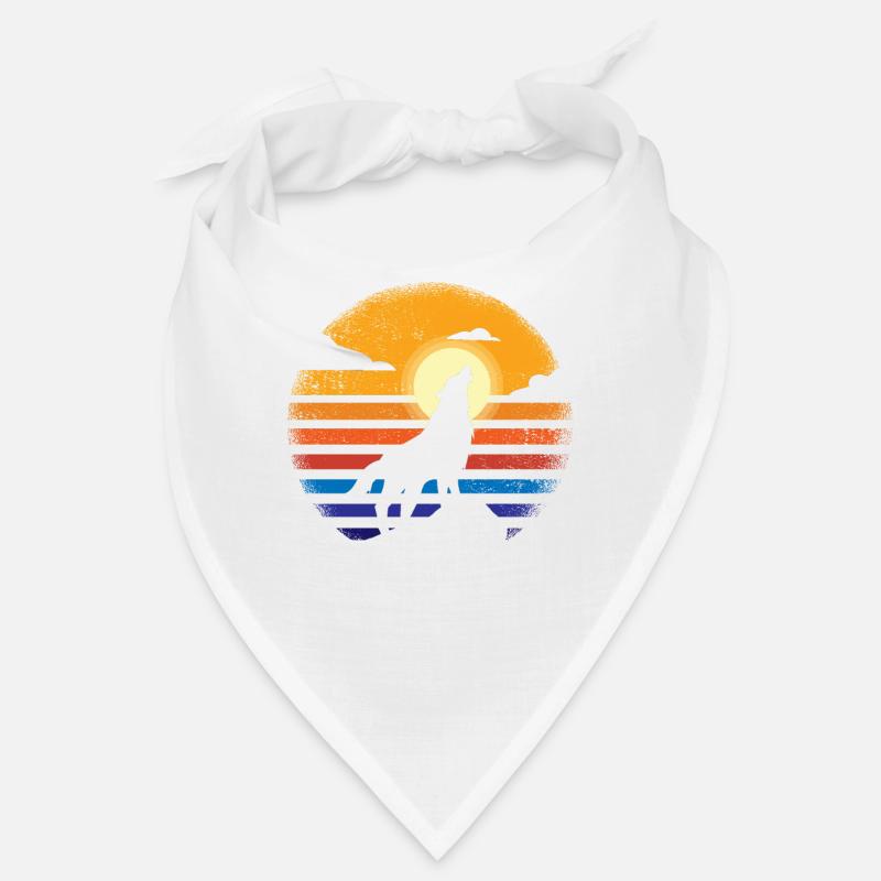 wolf - Bandana - white