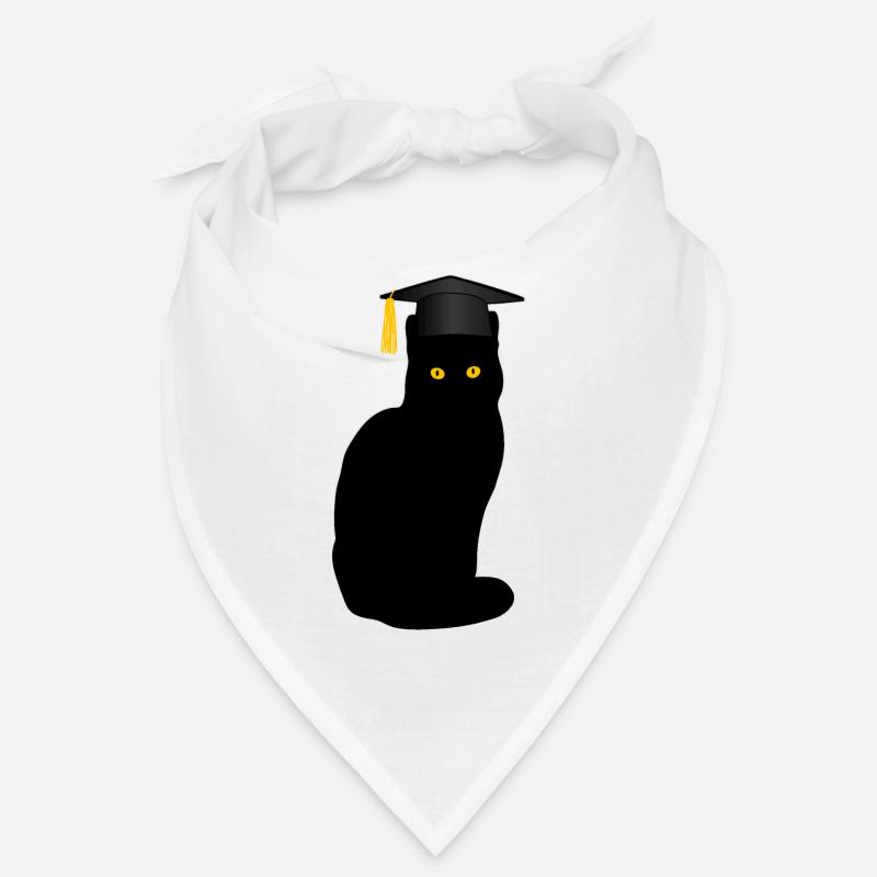 Bachelor Master Studium Abschluss Lustige Katze - Bandana - Weiß