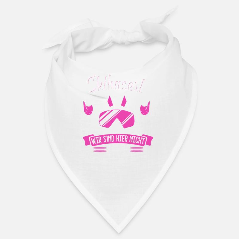 Skihaserl Apres Ski Skihäschen Geschenk - Bandana - Weiß