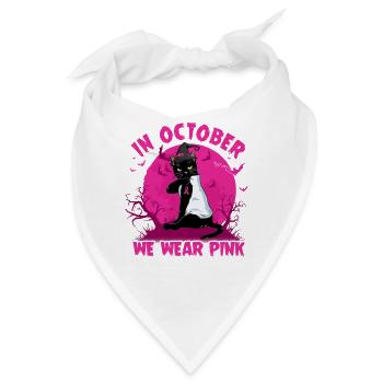 In October We Wear Pink Halloween T Shirt - Bandana - Weiß - Vorne