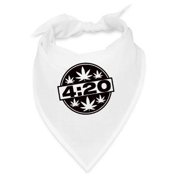 Kiffer Mädchen 420 - Bandana - Weiß - Vorne