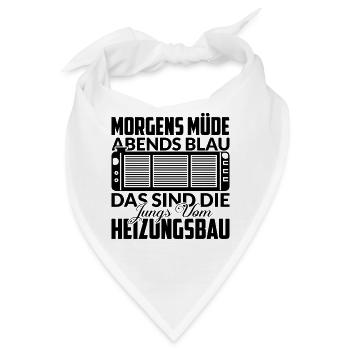 Heizungsbau Heizungsbauer Spruch Azubi - Bandana - Weiß - Vorne