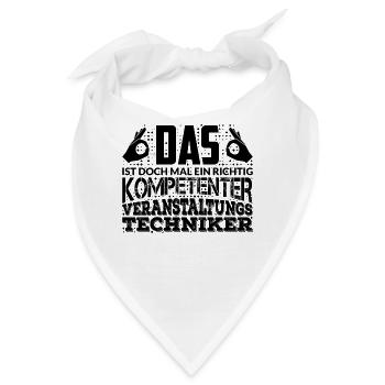 Veranstaltungstechniker Geschenk - Bandana - Weiß - Vorne