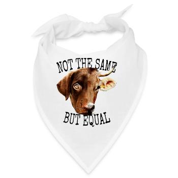 Vegan Not The Same But Equal Vegetarier Tierfreund - Bandana - Weiß - Vorne