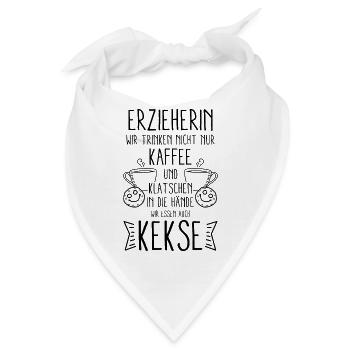Erzieherin Abschiedsgeschenk - Bandana - Weiß - Vorne