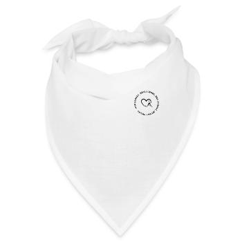 Heimat, Hoamat Spruch Herz Berg Bergmotiv Geschenk - Bandana - Weiß - Vorne