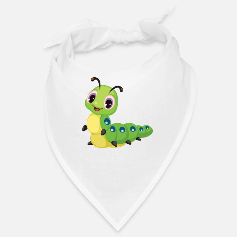 Kinder Raupe - Bandana - Weiß