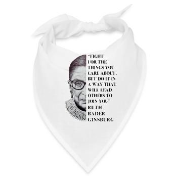 Notorisches RBG-Hemd Dissens Anti  Political F. - Bandana - Weiß - Vorne