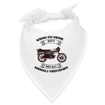 Kreidler Florett Mofa Moped Oldtimer Geschenkidee - Bandana - Weiß - Vorne
