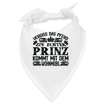 Camper - Prinz im Wohnmobil. - Bandana - Weiß - Vorne