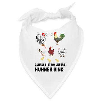 HÜHNER UND HÄHNE - Bandana - Weiß - Vorne