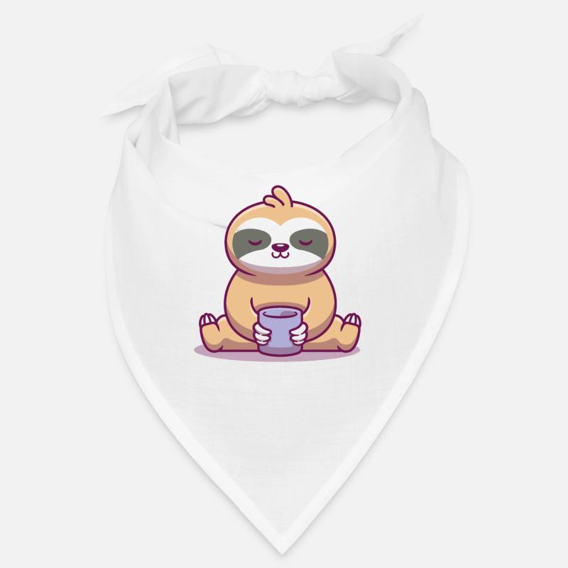 Faultier - Bandana - Weiß