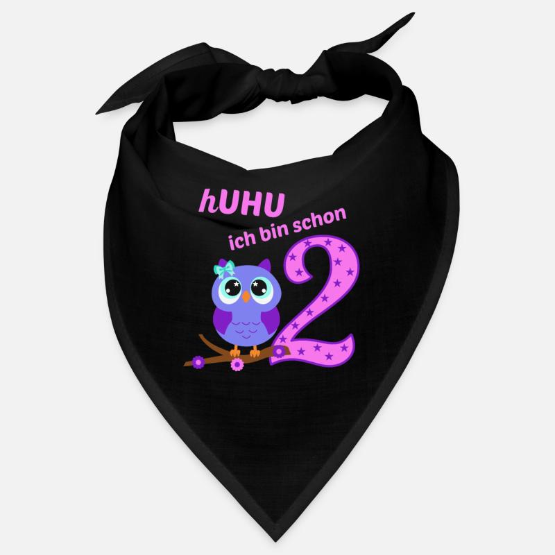 2.Geburtstag Geschenk Mädchen Eule Ich Bin schon 2 Bandana