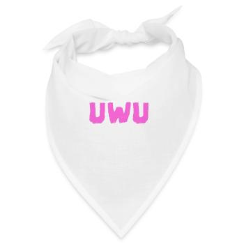uwu Netter Furry Besitzer Geschenk - Bandana - Weiß - Vorne