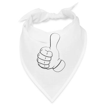 Daumen hoch - Bandana - Weiß - Vorne