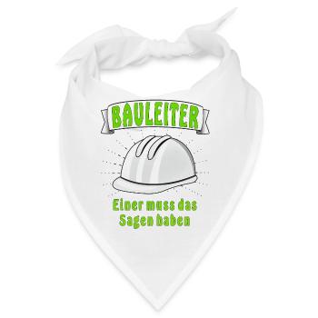 BAUHELM BAULEITER EINER MUSS DAS SAGEN HABEN - Bandana - Weiß - Vorne