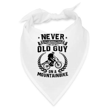 Mountainbike Downhill Biker Fully Radfahrer Guy - Bandana - Weiß - Vorne