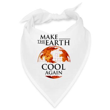 Make the earth cool again Klimaschutz - Bandana - Weiß - Vorne