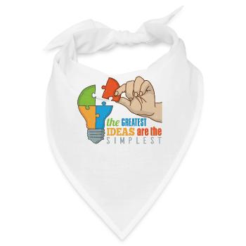Die größten Ideen sind die einfachsten - Bandana - Weiß - Vorne