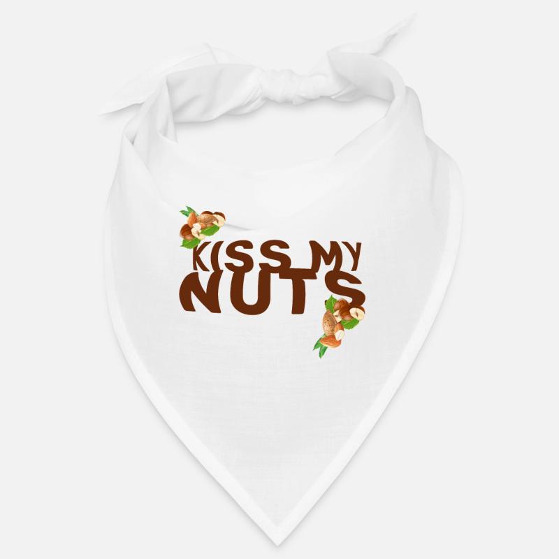 nuts kiss my nuts simple autumn minimal statement Bandana