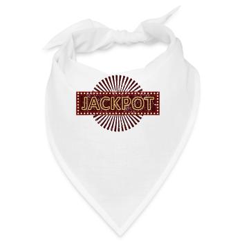 Jackpot Spielautomat Glücksspiel Spieler Geschenk - Bandana - Weiß - Vorne