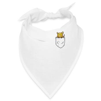 Brusttasche Tarsier lustiger Maki als Geschenkidee - Bandana - Weiß - Vorne