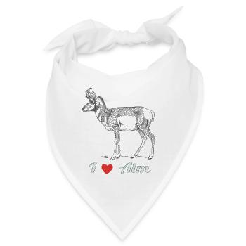 Alm Liebhaber Österreich I Herz Alm Geißbock - Bandana - Weiß - Vorne