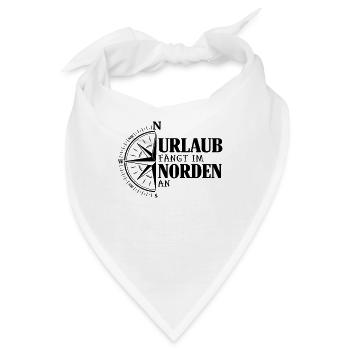 Norden Urlaub faengt an - Bandana - Weiß - Vorne