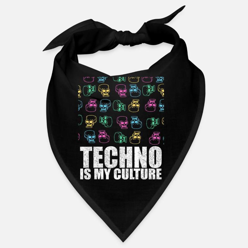 La techno est mon cadeau de conception de crâne de culture Bandana