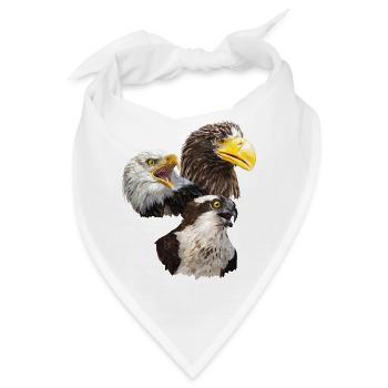 Raubvögel - Bandana - Weiß - Vorne