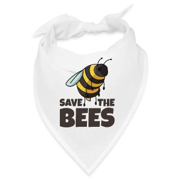 Save The Bees Biene Naturschutz Plant These Save T - Bandana - Weiß - Vorne