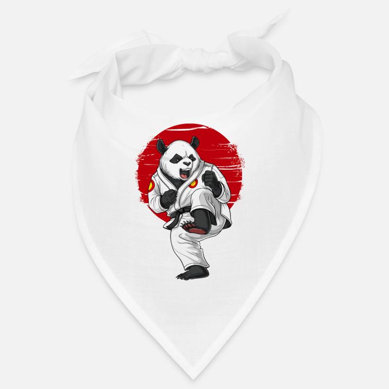 Panda Bären Karate - Bandana - Weiß