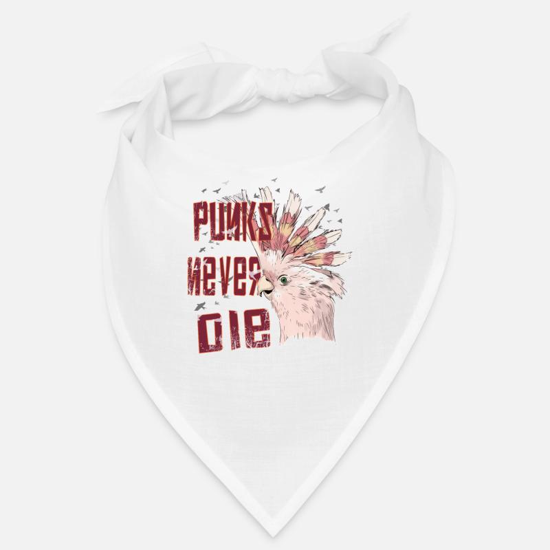 Perroquet Cockatoo Punks Never Die Gift Bandana