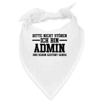 Admin Entwickler Informatik Lustige Sprüche - Bandana - Weiß - Vorne