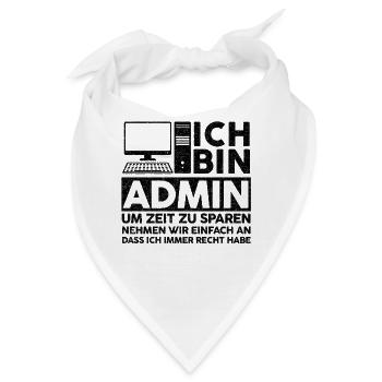 Admin IT Experte Informatik Informatik Lustige Spr - Bandana - Weiß - Vorne