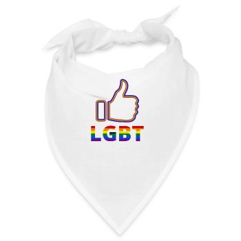 Daumen hoch LGBT Lesbian Gay Bisexual Transgender - Bandana - Weiß - Vorne