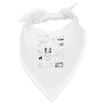 Synthesizer Cat Producer Analoges Synth Studio Gear - Bandana - Weiß - Vorne