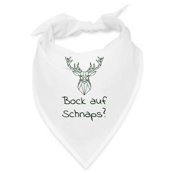Schnaps trinken Spruch - Bandana - Weiß - Vorne