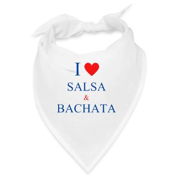 Ich liebe Salsa und Bachata - Bandana - Weiß - Vorne