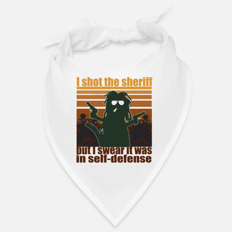 Rasta Cat Shot The Sheriff Cannabis Marihuana Bandana