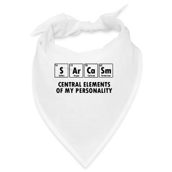 Chemiker Geschenk Chemie Science Nerd Sarkasmus - Bandana - Weiß - Vorne