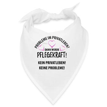 Altenpfleger - Pflege - Bandana - Weiß - Vorne
